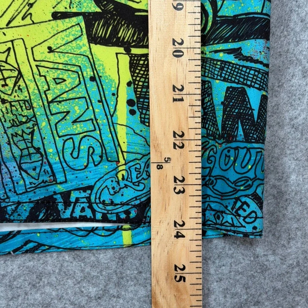Vans Board Shorts Mens 40 Blue Black Graffiti Print Swim Trunks Skate